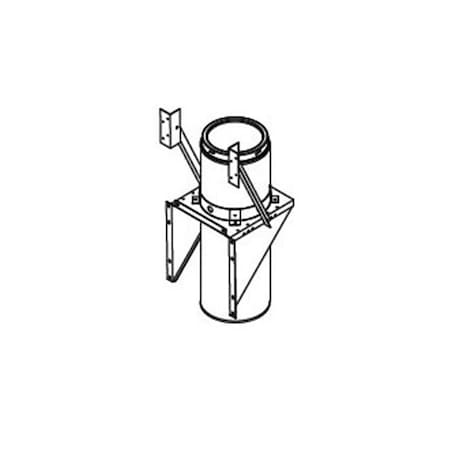 Dura-Vent Dura-Vent 9472SS 6" Class A Chimney Pipe Adjustable Tee Support Bracket 6DT-TSBSS